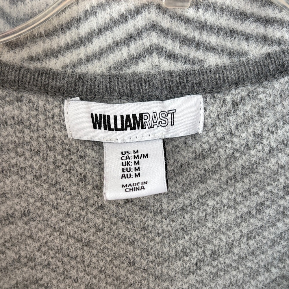 William Rast Gray Chevron Knit Top - Picture 2 of 4